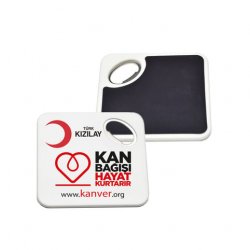 Promosyon Bardak Altlığı Kare Magnet Açacak