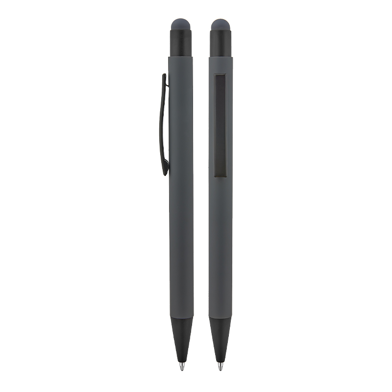 Metal Tükenmez Touchpen Kalem Rubber Gövde