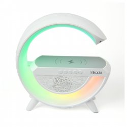 Mikado MD-G111 Beyaz 10W 1800mAh BT/TF/USB/15W Wireless Şarj RGB Işıklı Speaker